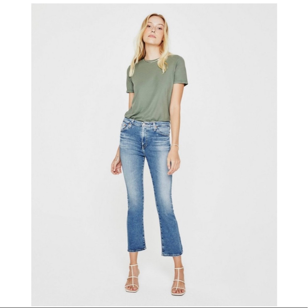 AG Adriano Goldschmied Blue Cropped Jeans